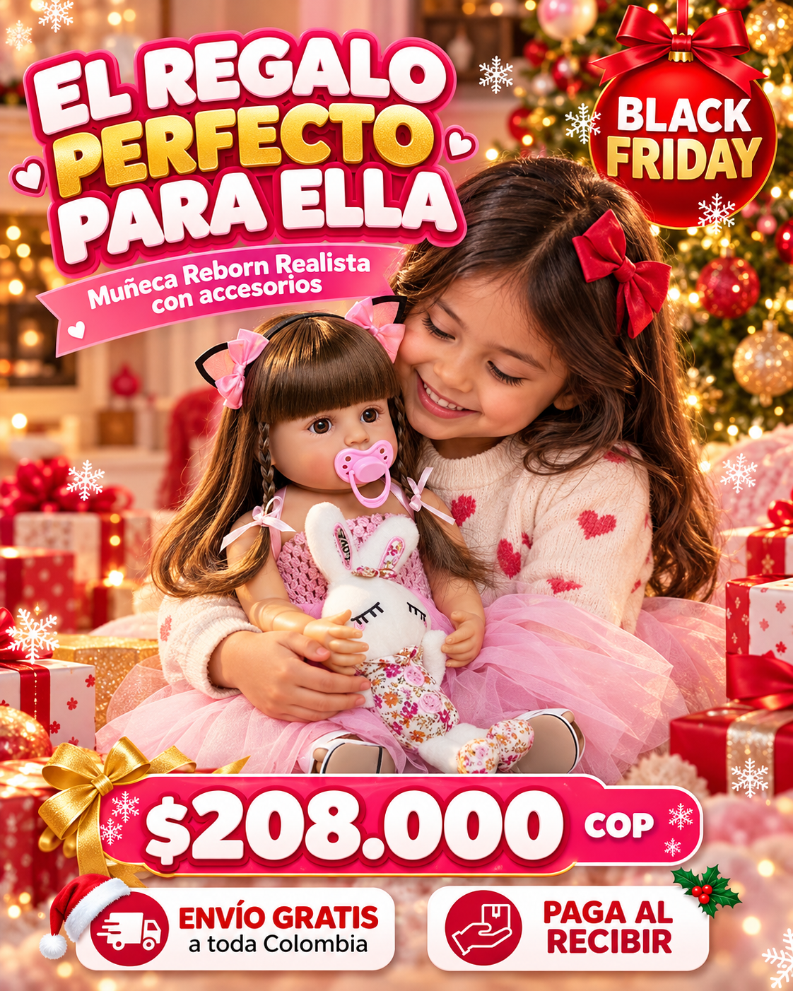 Muñeca Reborn Realista con Accesorios