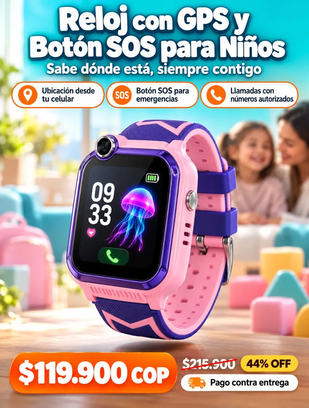 Reloj GPS SOS para Niños